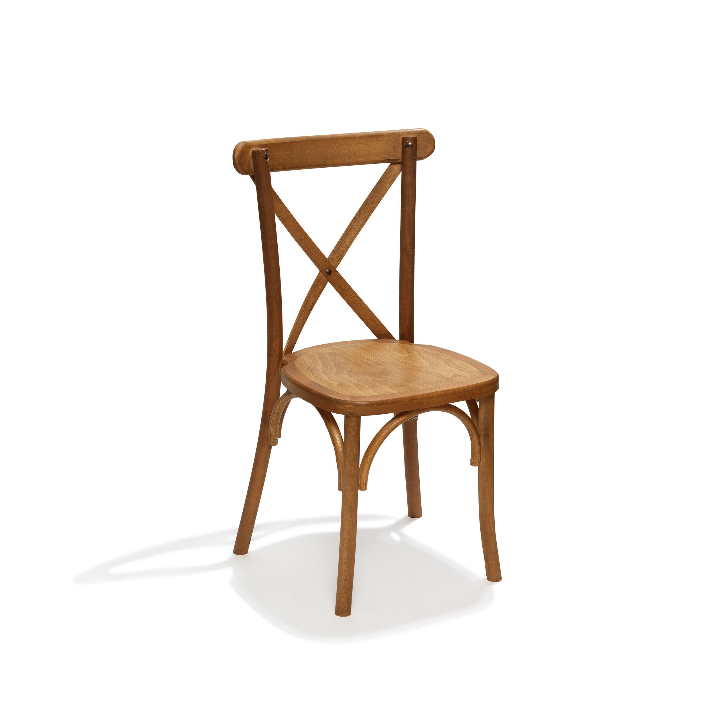 Crossback stackable chair in light Brown