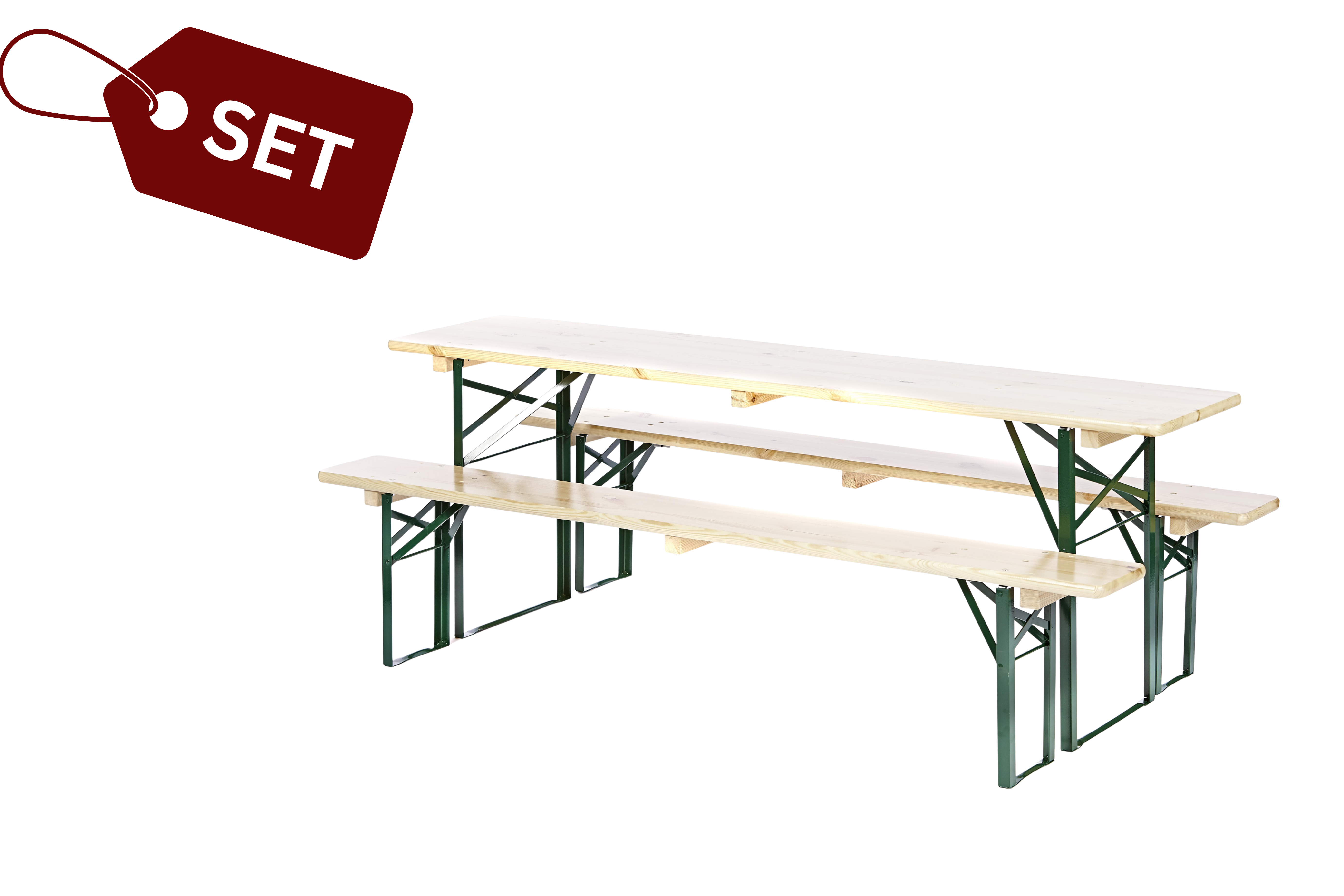 SET: 5 brewery-quality beer tent sets, clear (50) + transport box