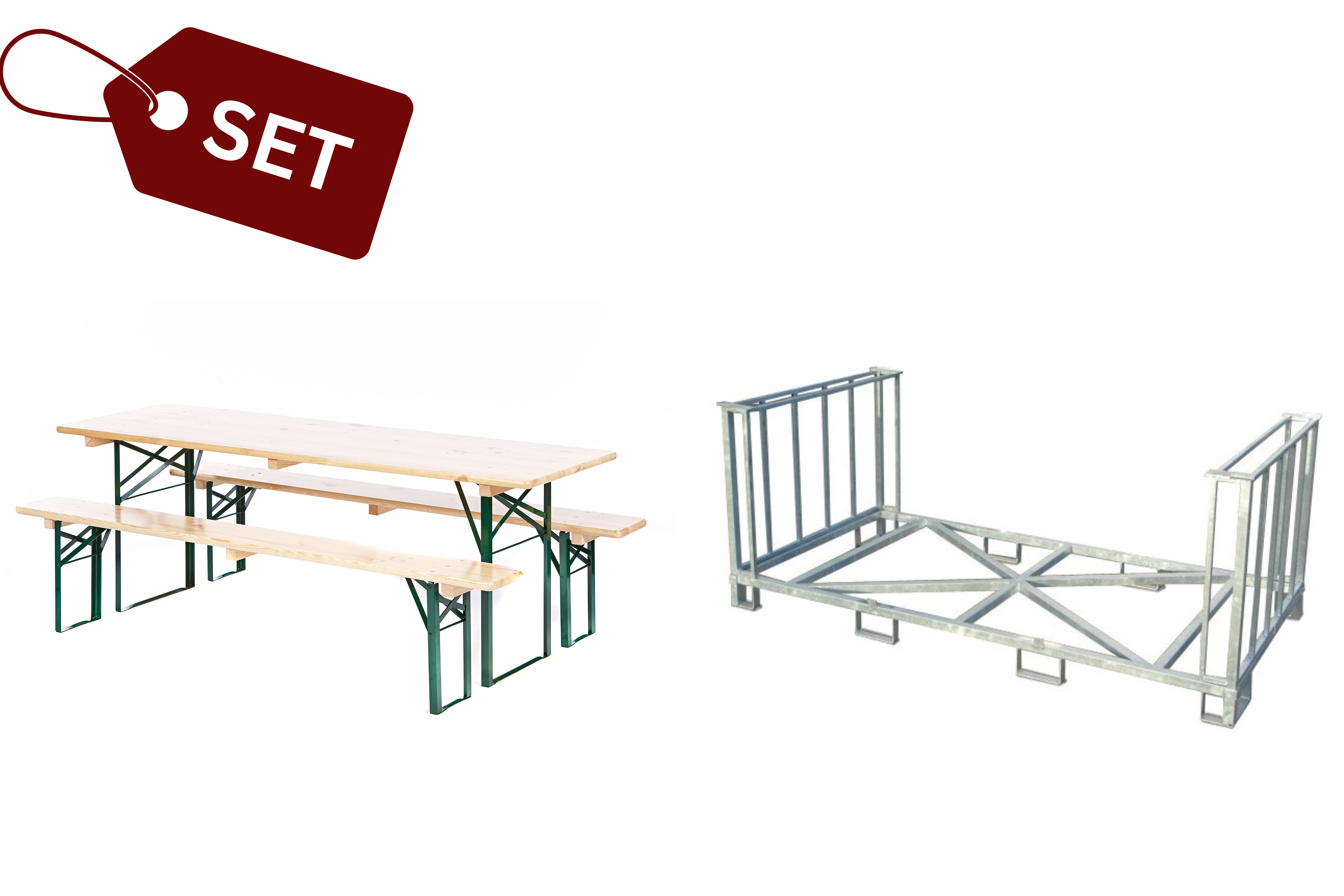 SET: 10 brewery-quality beer tent sets, clear (70) (N) + transport box