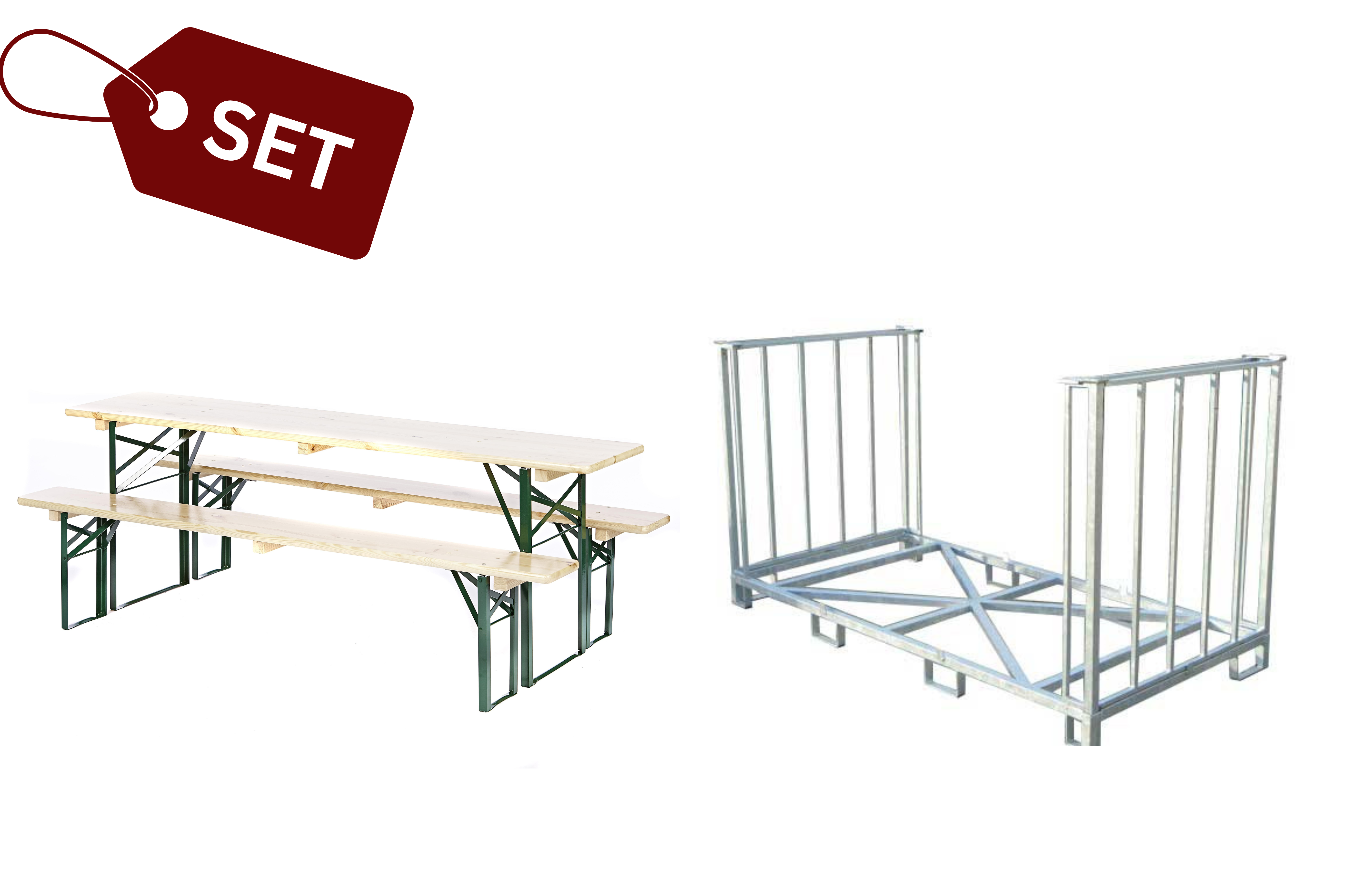 SET: 15 brewery-quality beer tent sets, clear (50) (N) + transport box