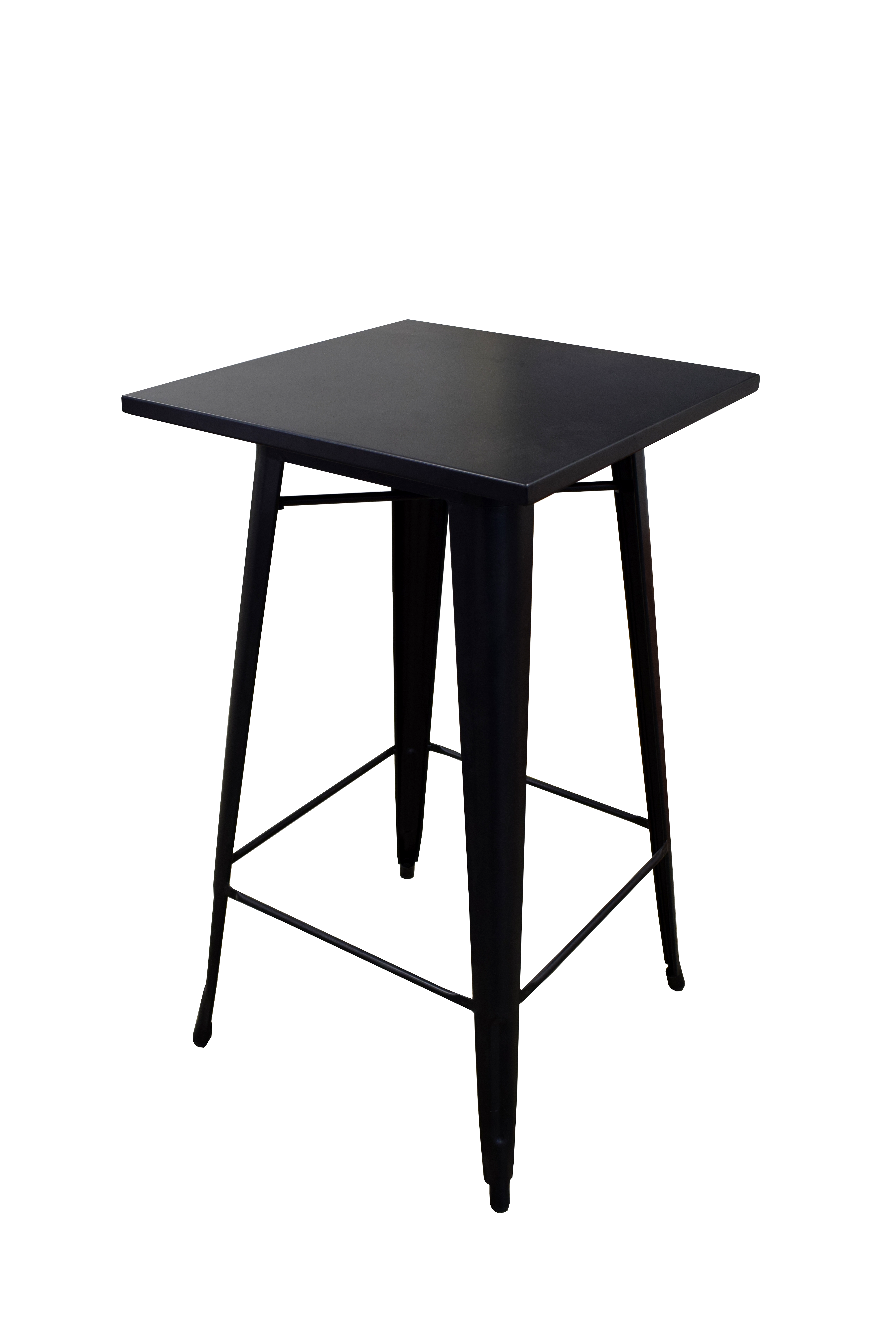 SET: Bar table Hamburg with metal top + 2 metal bar stools